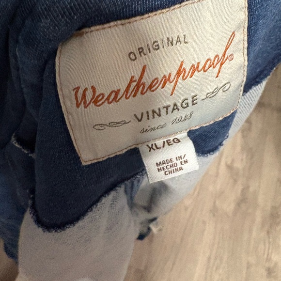 Original Weatherproof Vintage Indigo Dyed Men’s Blazer Jacket XL - Picture 4 of 5